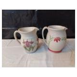 2 Stoneware Pitchers
