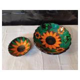 Spanish Style Sunflower Bowls