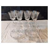 Floral Etched Glassware