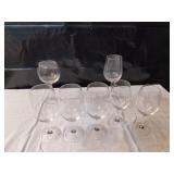 Assortment of 7 Wine Glasses