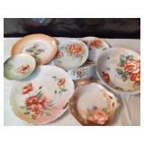 Orange Floral Dishware