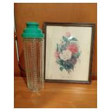 Victorian Flower Print and Cocktail Shaker