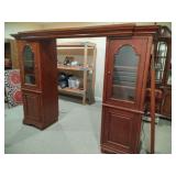 Lighted Cherry Wood Entertainment Center