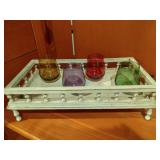 Elevated Shelf with Wine Glasses