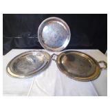 Assorted Silver Plated Trays