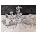 Glass Candlestick Holders