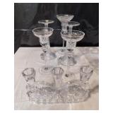 Assorted Glass Candlestick Holders