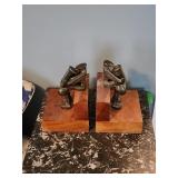 Vintage Bookends Thinking Man Railroad Spikes