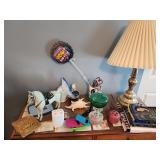 Lot of Misc... Including Brass Lamp