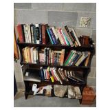 Vintage Wooden Book Shelf and All Books 46x39