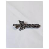 Vintage Sterling Silver Tie Clip Sword