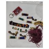 Vintage Military Medals Pins and Ribbons