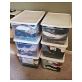 6 Large Totes Of Clothes