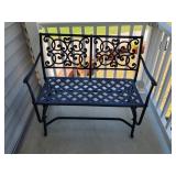 Tuscan Style Outdoor Gliding Bench Settee