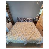 King size Bed Frame and Bedding