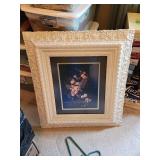 Beautifull Wooden Vintage Framed Floral Art