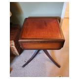 1940s Duncan Phyfe Regency Square Drop Leaf Table