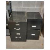 2 Small Black File Cabinets