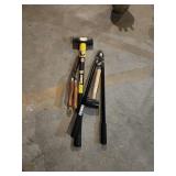 Sledge Hammer Rubber Mallet and Pruners