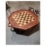 Bali Carved wood Chess Decorative Game Table