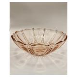 10.5" Pink Hocking Glass Oyster & Pearl Serving Bw