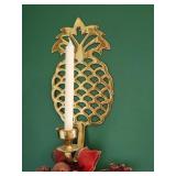 2 Brass Pineapple Wall Sconce