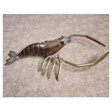 Mid Century Brass Shrimp / Lobster