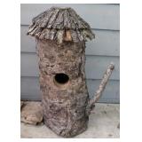 Hand Made Tree Stump Bird House