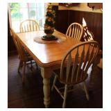 Vintage Dining Table w/ 4 Chairs