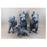 4 Cast Iron Scottish Terrier Dog Door Stops