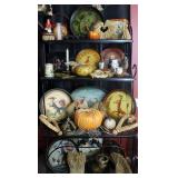 Colonial Folk Art Painted Trays/ Items w/ Decor