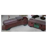 Vtg Marx 3000 Pressed Steel Toy Ride On Train