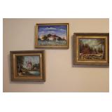 French Homestead Paintings Framed