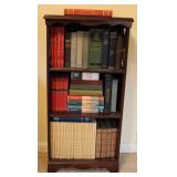 Vintage Book Collection w/ Vintage Book Shelf