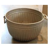 Galvanized Ribbed Bucket w/ Handles