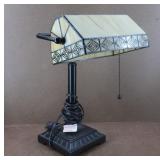 Lavish Home Tiffany Style Bankers Lamp