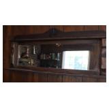 Vintage Wooden Mantle Mirror