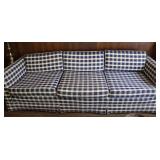 Vintage Blue/ White Checkered Couch