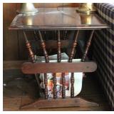 Vintage End table Magazine Rack