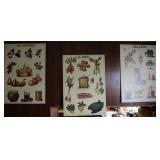 Emile Deyrolle French Hanging Lithographs