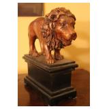 Resin Male Lion on Pedestal Book End