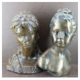 Ceramic & Plaster Female Head Statues