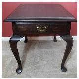 Queen Anne Style End Table w/ Drawer