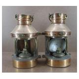 Vintage Copper Stern & Masthead Ship Lamps
