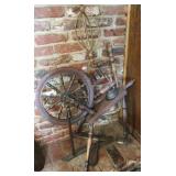 Antique Wooden Spinning Wheel