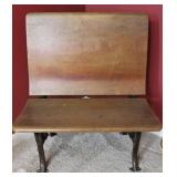 Antique School Desk Flip Up Chair Seat