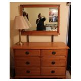 Spain hour 6 Drawer Dresser w/ Mirror & Lamp
