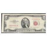 1953-B Star Replacement Red Seal $2