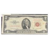 1953-B Star Replacement Red Seal $2