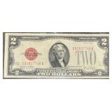 1928-G Red Seal $2 - Nice Condition